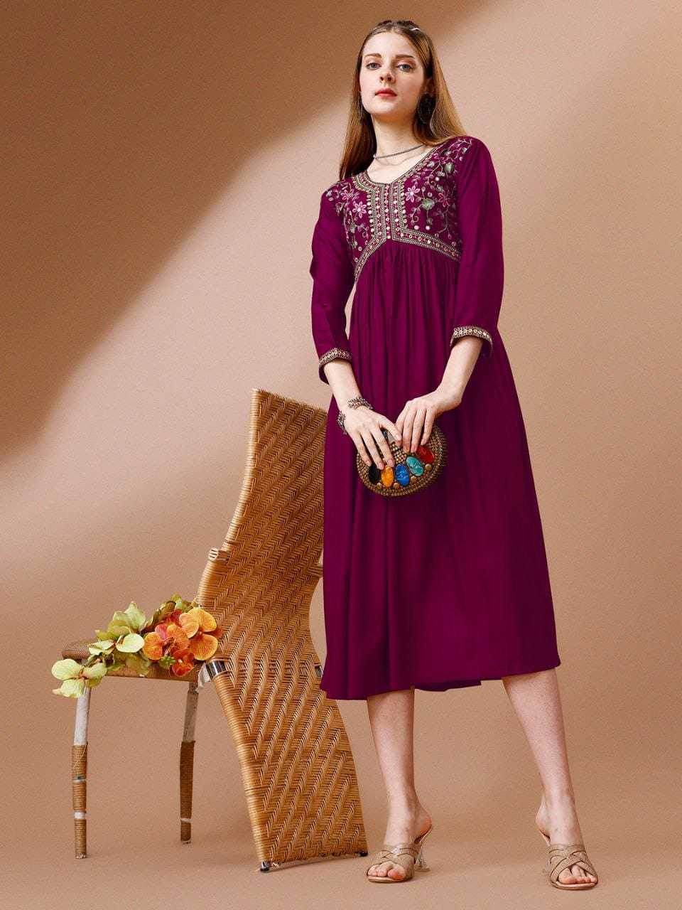 Rayon Anarkali Kurti - MYLUXURY LANE ENTERPRISE